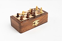 Chess Board – 5-Inch Fully Magnetic Foldable Set in Premium Wood with Handcrafted Coins