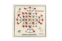 Deers and Leopard – Traditional Strategy Game on Cotton Fabric