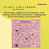 Snakes and Ladders Native Game on Raw Silk – Handcrafted