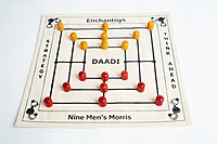 Daadi Board Game on Cotton Fabric – Handcrafted, Eco-Friendly Traditional Indian Strategy Game