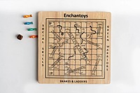 Snakes and Ladders Handcrafted Wooden Peeta Board Game