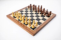 Handcrafted 15 Inch Chess Board with Fully Magnetic and with Leather Bag Pacakging
