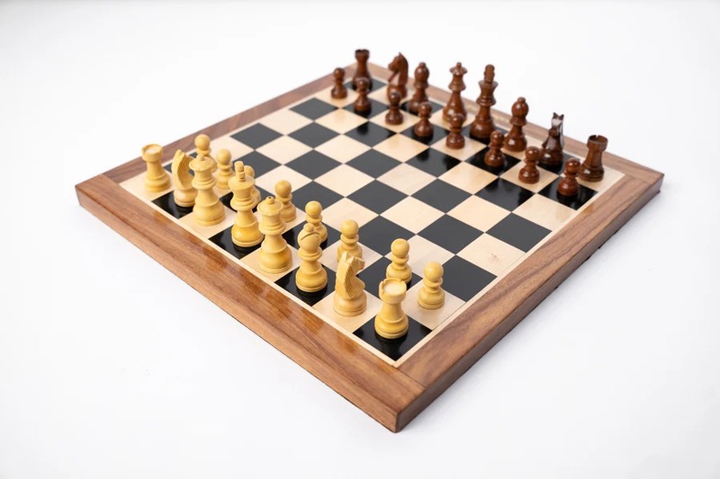 Handcrafted 15 Inch Chess Board with Fully Magnetic and with Leather Bag Pacakging