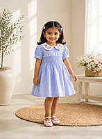 Mykonos Dress | Organic Cotton Embroidered Smocked Dress   Regular priceRs. 2,199.00