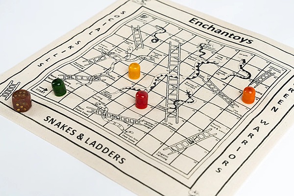 Snakes & Ladders Native Game Cotton Cloth