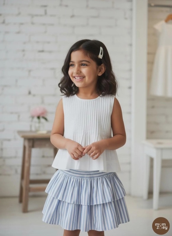 Vienna Blouse | Pleated Organic Cotton Top