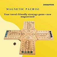 Pachisi Magnetic Wooden Board Game | Enchantoys Ludo India