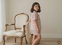 Florence Lounge Set | Organic Cotton–Linen Floral Co-ord