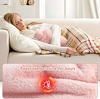 2L Hot Water Bottle with Plush Cover – Leak-Proof Heat Bag for Pain Relief (2000ml)