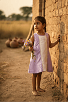 Provence Dress | Organic Cotton–Linen Panel Dress