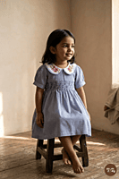 Mykonos Dress | Organic Cotton Embroidered Smocked Dress   Regular priceRs. 2,199.00