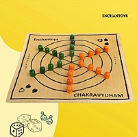 Chakravyuham by Enchantoys - a handcrafted  Raw Silk Indian strategy board game
