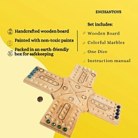 Pachisi Magnetic Wooden Board Game | Enchantoys Ludo India