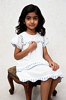Santorini Dress | Organic Cotton Flutter-Sleeve Dress