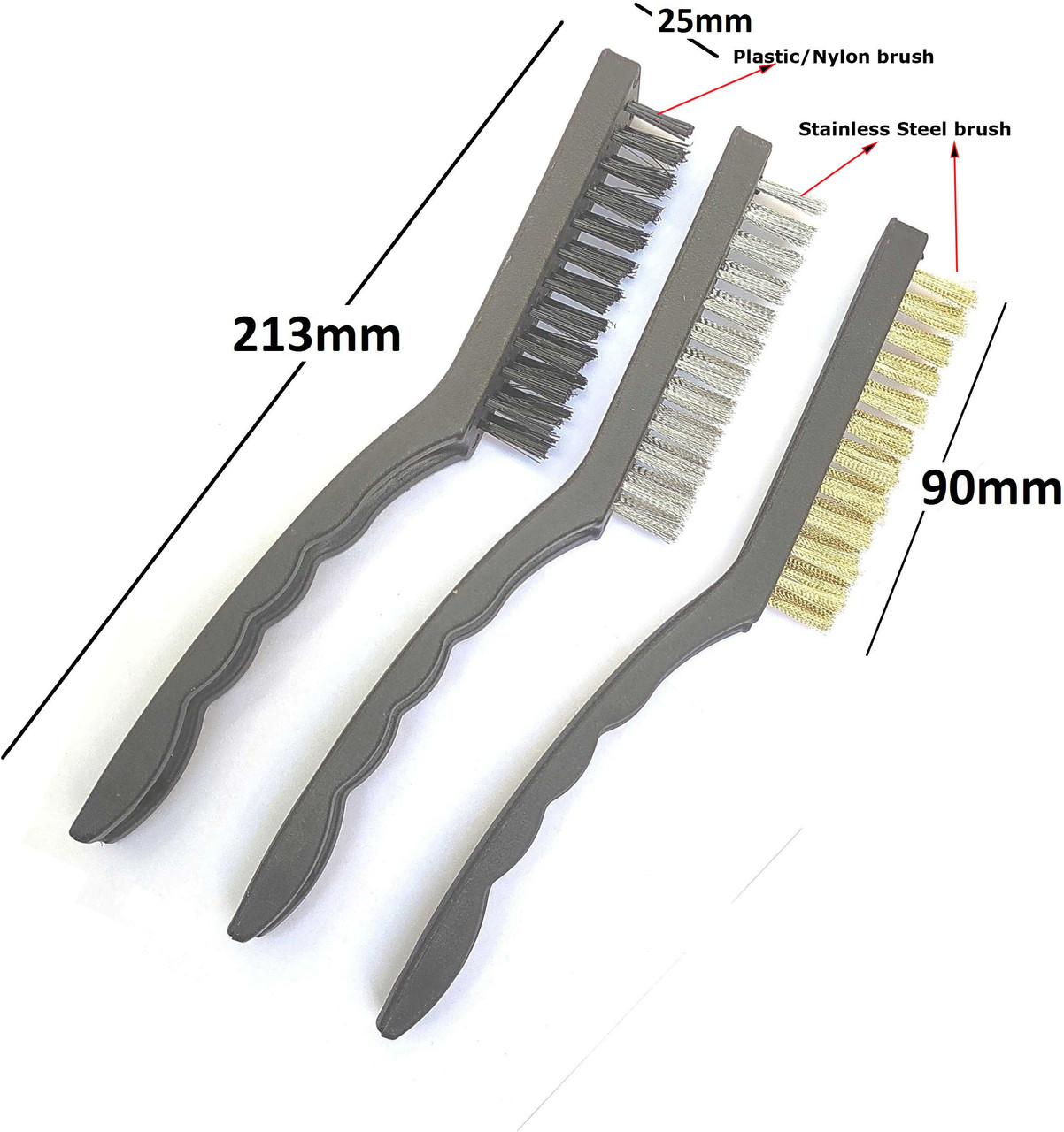 Jon Bhandari 3Pcs Wire Brush 9" Set JB-B-020 Jon Bhandari 3Pcs Wire Brush 9" Set JB-B-020