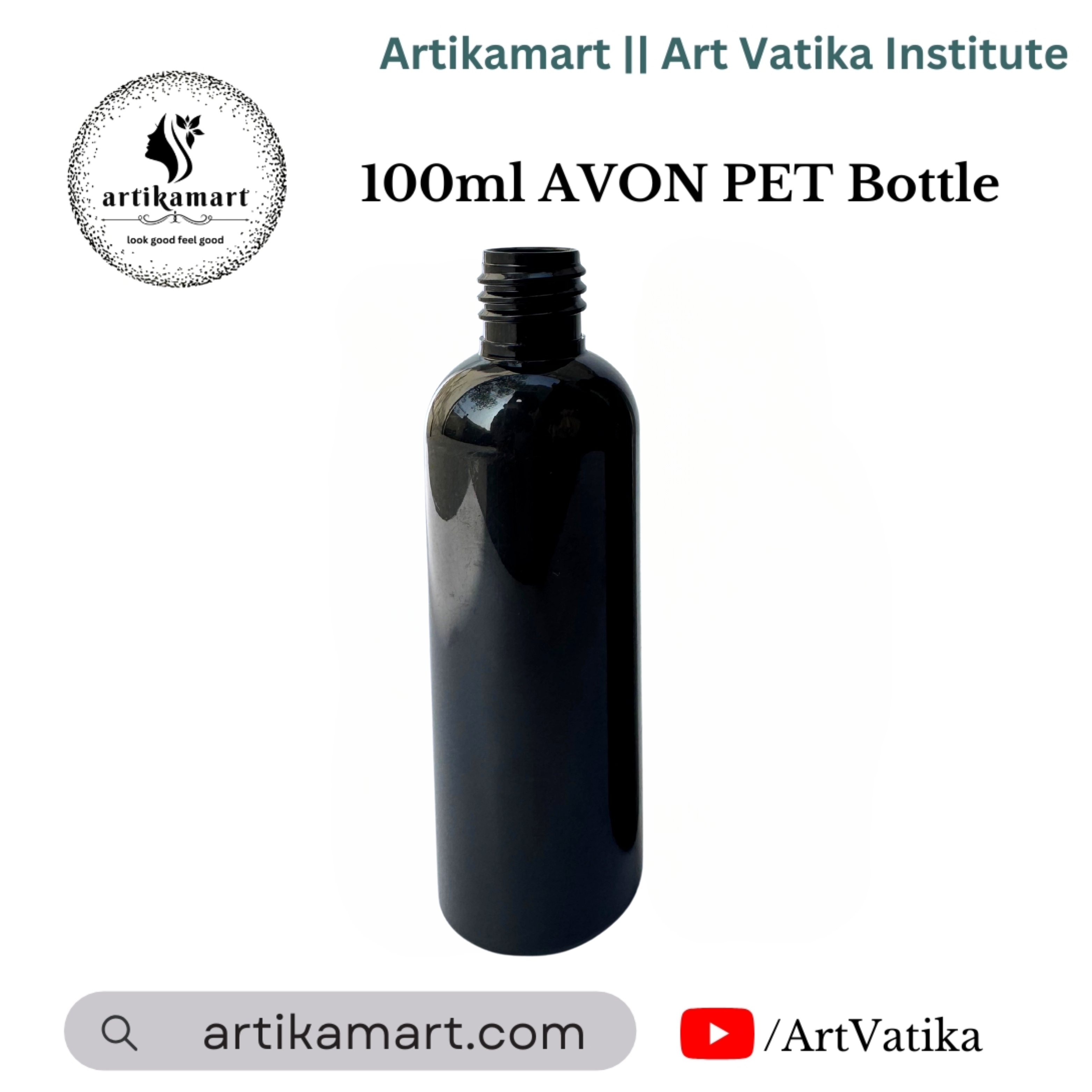 100ml AVON PET Bottle BLACK - 20mm Neck 100ml AVON PET Bottle BLACK - 20mm Neck