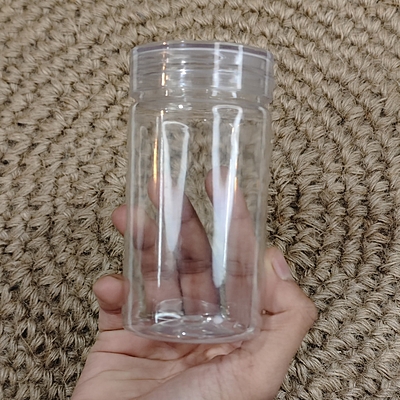 200ml Round PET Jar + 53mm PET Clear Transparent Cap 200ml Round PET Jar + 53mm PET Clear Transparent Cap