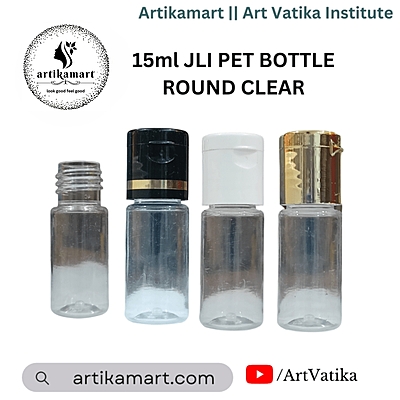 15ml JLI PET BOTTLE ROUND CLEAR - 20mm Neck 15ml JLI PET BOTTLE ROUND CLEAR - 20mm Neck