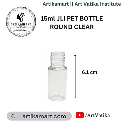 15ml JLI PET BOTTLE ROUND CLEAR - 20mm Neck 15ml JLI PET BOTTLE ROUND CLEAR - 20mm Neck