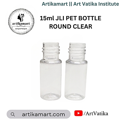 15ml JLI PET BOTTLE ROUND CLEAR - 20mm Neck 15ml JLI PET BOTTLE ROUND CLEAR - 20mm Neck