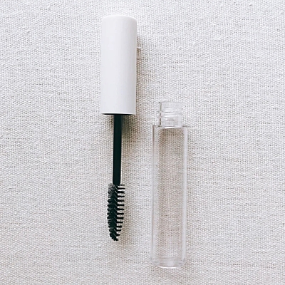 Mascara - ROUND - White Cap - 4ml - Tall Clear Container - Glossy