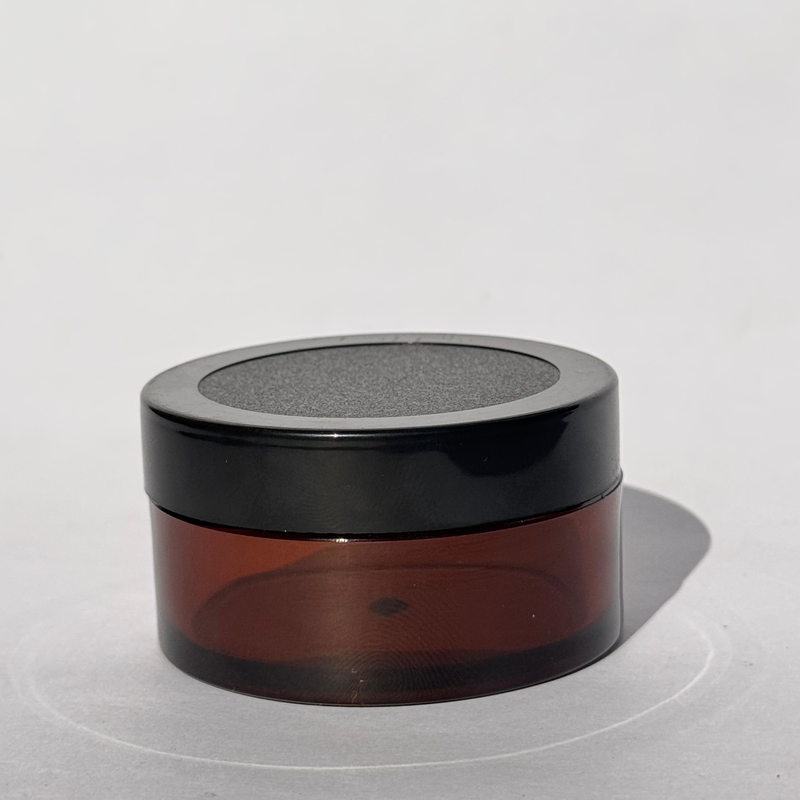 Acrylic San Jar Amber + White Inner + Black Cap - 25g