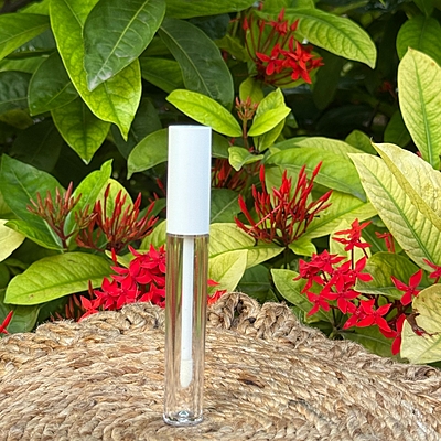 Lipstick - ROUND - White Cap - 4ml - Tall Container - Acrylic Lipstick - ROUND - White Cap - 4ml - Tall Container - Acrylic