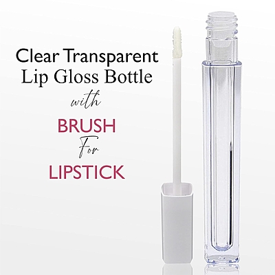 Lipstick - SQUARE - White Cap - 3.2ml - Tall Container - Acrylic