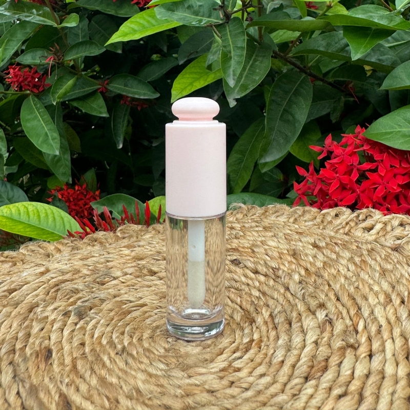 Lipstick - KOREAN POP UP - PINK Cap - 5.5ml - Short FAT Container - Acrylic