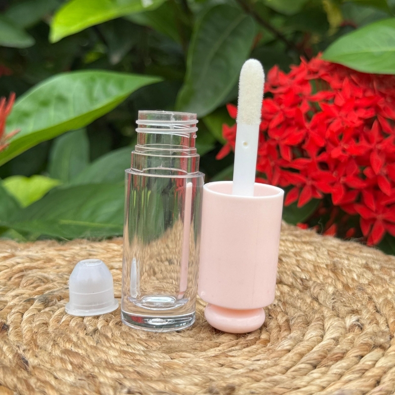 Lipstick - KOREAN POP UP - PINK Cap - 5.5ml - Short FAT Container - Acrylic