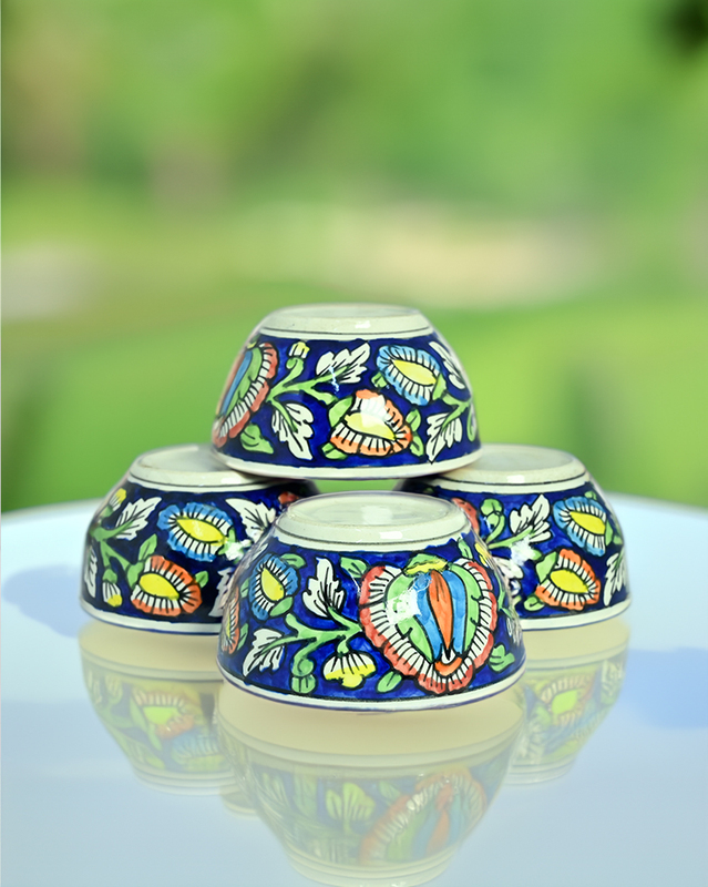Indigo Bloom Bowl Set
