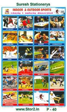 Indoor & Outdoor Games - Picture Chart No - 40