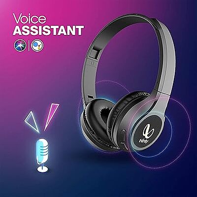 Infinity - JBL Tranz 710, 72 Hrs Playtime with Quick Charge, Wireless On Ear Headphone with Mic, Deep Bass, Dual Equalizer, Bluetooth 5.0 with Voice A