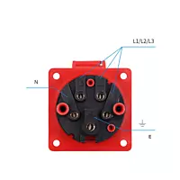 16A/3Pin Industrial Plug & straight Socket Set Single Phase