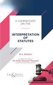 A Commentary on the Interpretation of Statutes