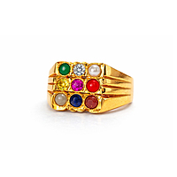 Impon Panchaloha Stone Ring for Men – Traditional Astrology Finger Ring Crafted in Five Metal Alloy