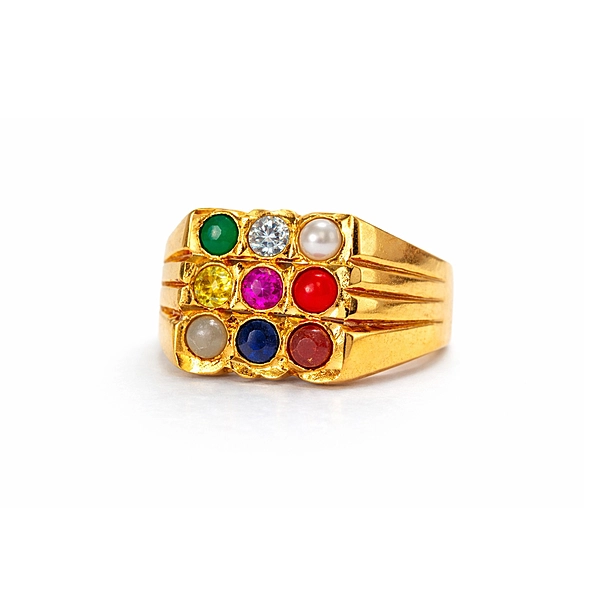 Impon Panchaloha Stone Ring for Men – Traditional Astrology Finger Ring Crafted in Five Metal Alloy