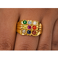 Impon Panchaloha Stone Ring for Men – Traditional Astrology Finger Ring Crafted in Five Metal Alloy