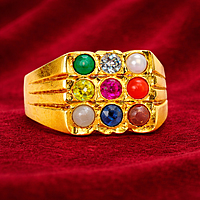 Impon Panchaloha Stone Ring for Men – Traditional Astrology Finger Ring Crafted in Five Metal Alloy