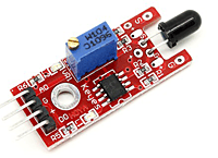 Front view of IR flame detection sensor module Front view of IR flame detection sensor module