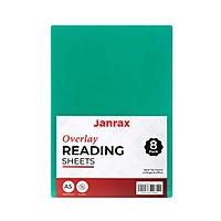 Pack of 8 A5 Plain Cyan Dyslexia Overlay Reading Sheets â€“ PET Material, Rounded Corners