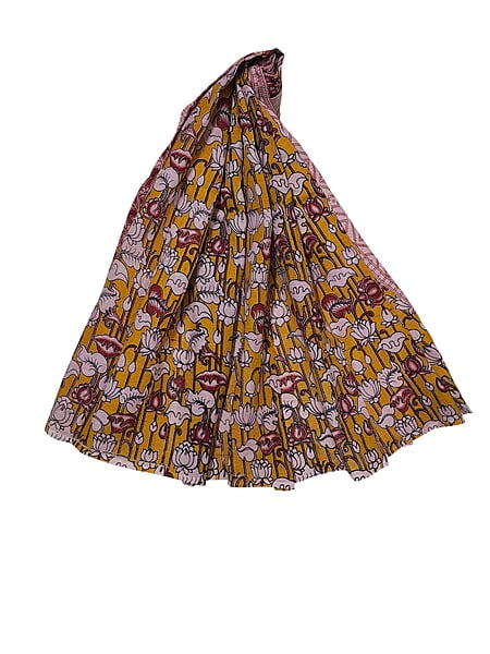 Mustard Kalamkari Pure Cotton Dupatta