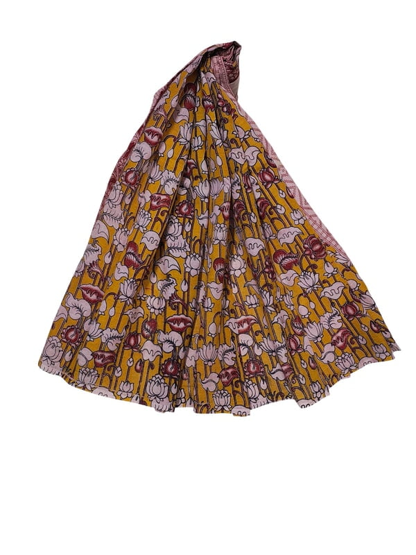Mustard Kalamkari Pure Cotton Dupatta