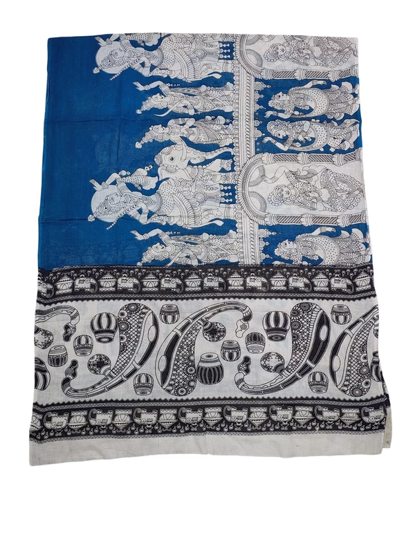 Indigo Kalamkari Pure Cotton Dupatta