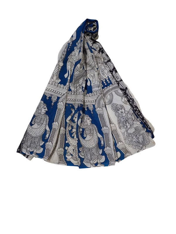 Indigo Kalamkari Pure Cotton Dupatta
