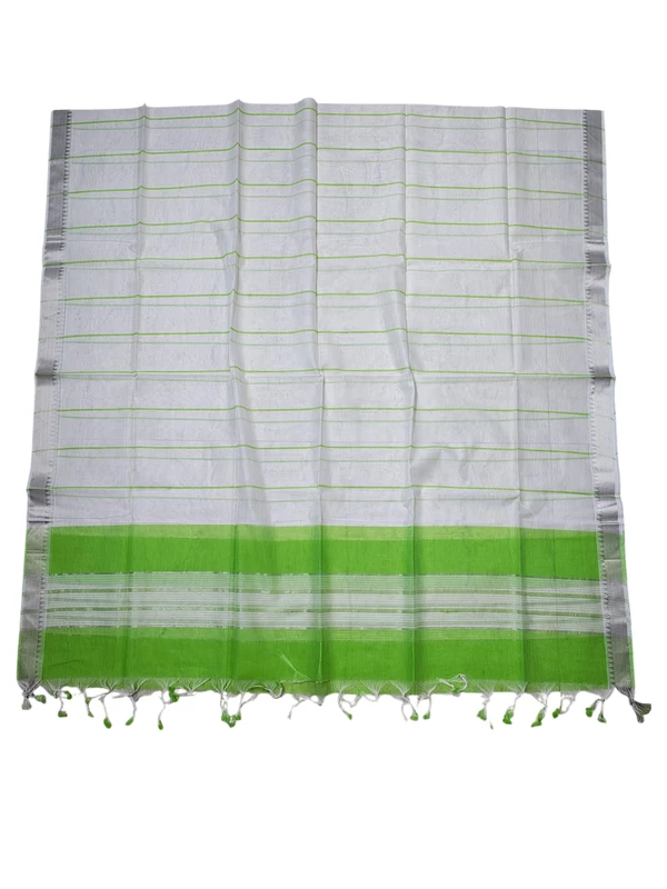 Light Green Mangalagiri Cotton Dress Materials for Women