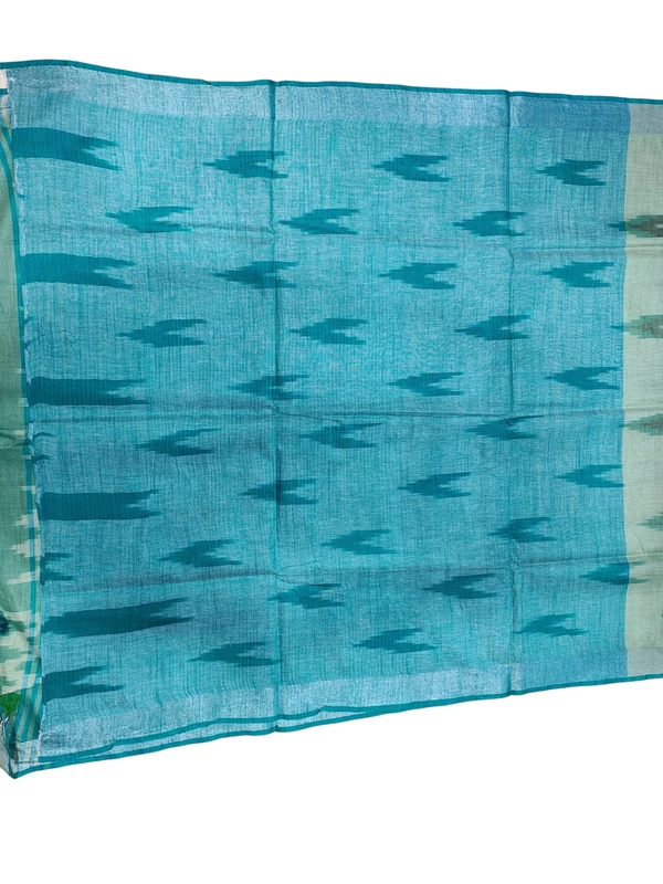 Green Odisha Ikkat Pure Cotton Saree with Unstitched Blouse