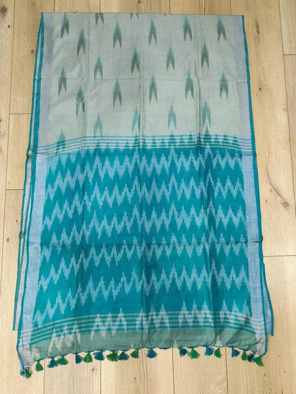 Green Odisha Ikkat Pure Cotton Saree with Unstitched Blouse