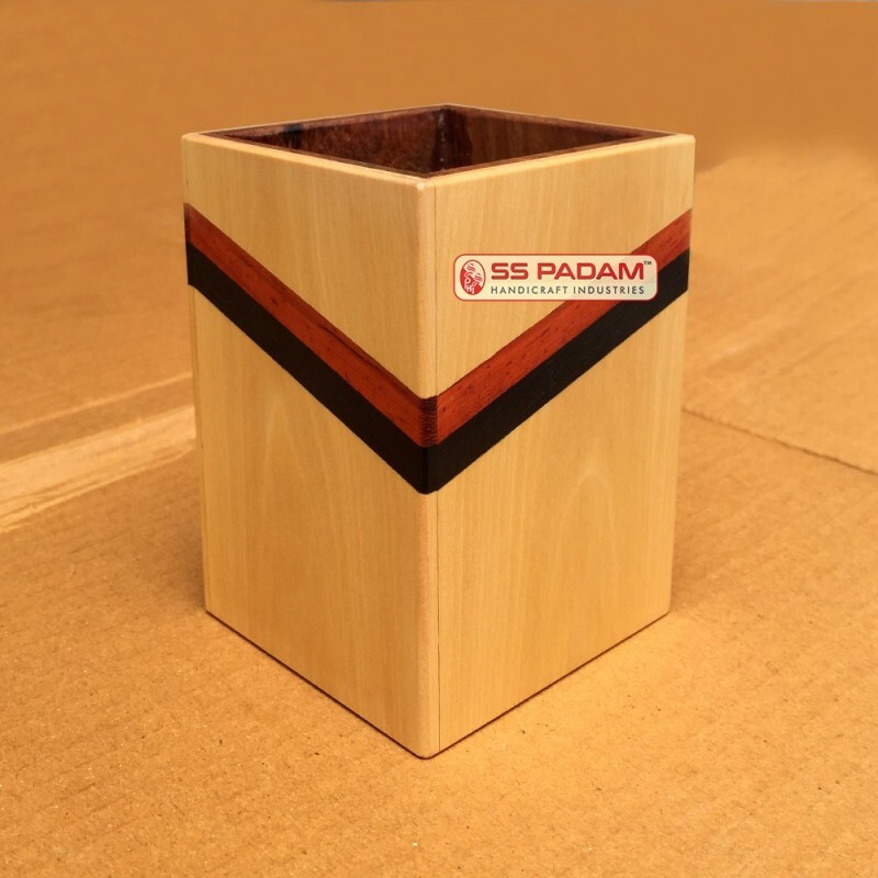 Ivory Wooden Office Stationery Pen Stand