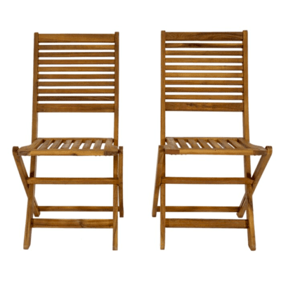 Lia Wooden Folding Garden Chair (Set of 2) Lia Wooden Folding Garden Chair (Set of 2)